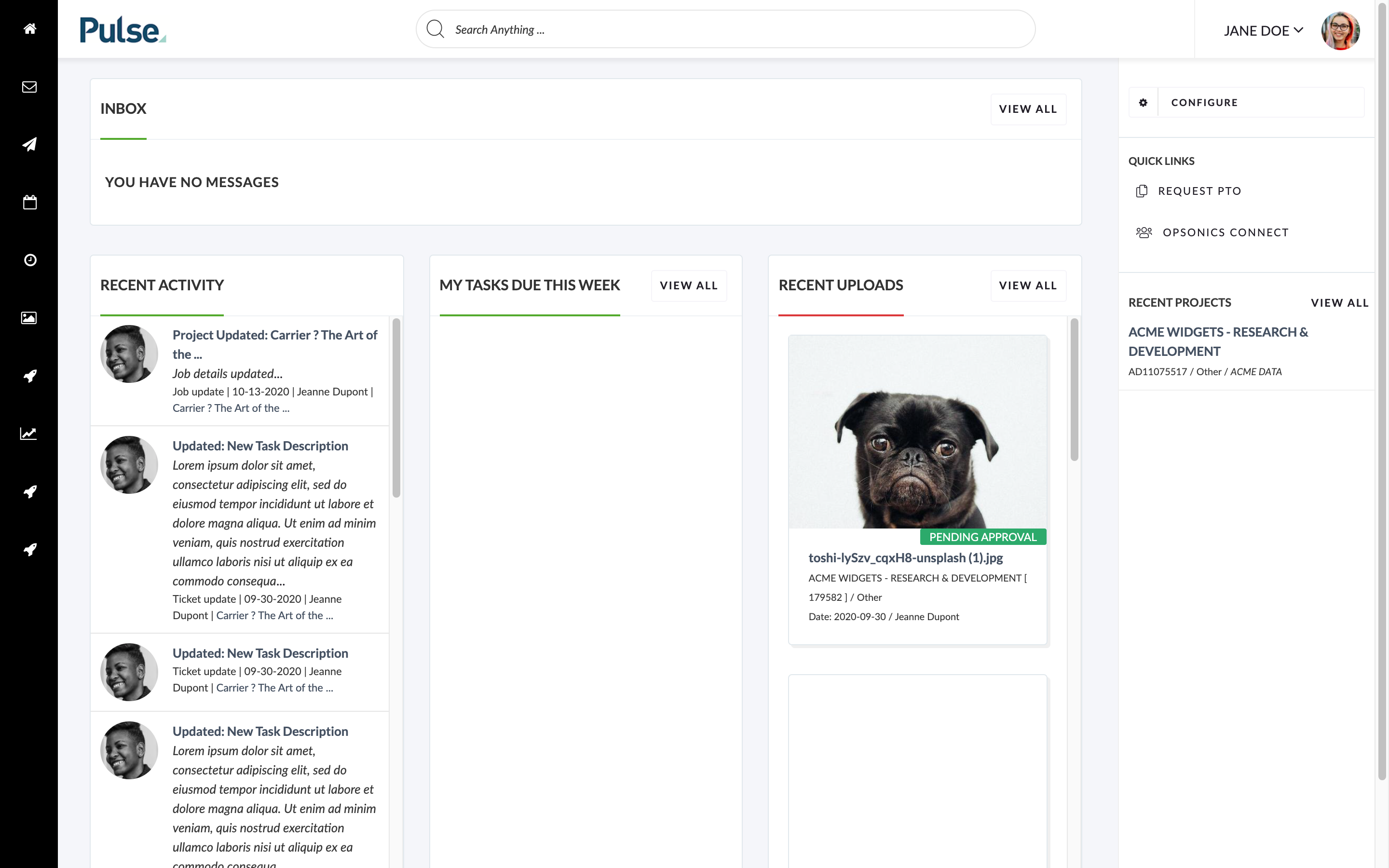 The Pulse Dashboard - Pronto