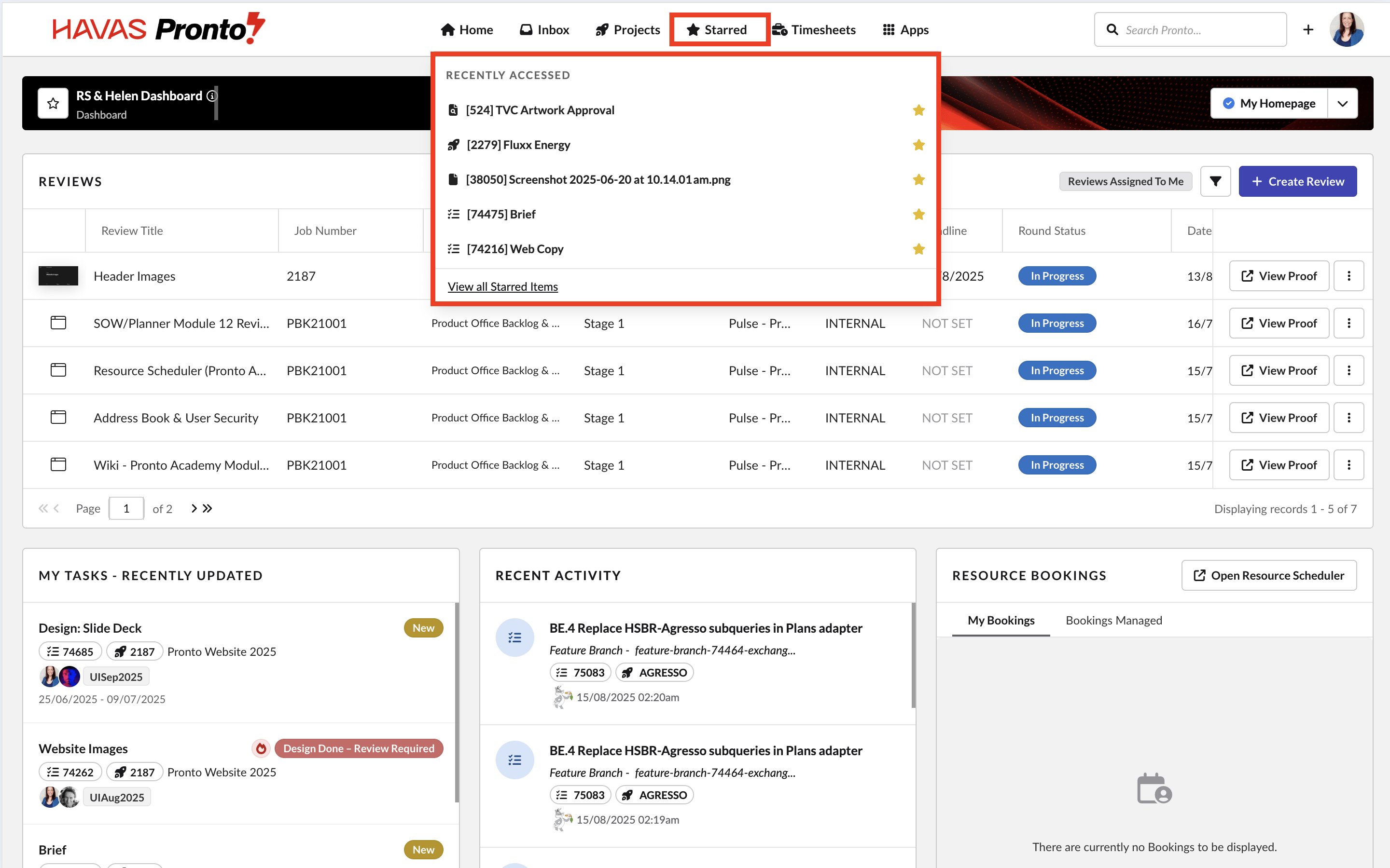 Helpstar Items Where to find Starred Items - Pronto